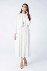 Pearl Cape Frock (white)