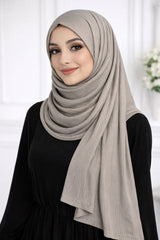 Clocque Ribbed Jersey Hijab - Charcoal