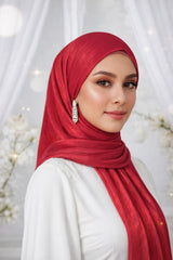 ORGANZA SHIMMER SILK - RED
