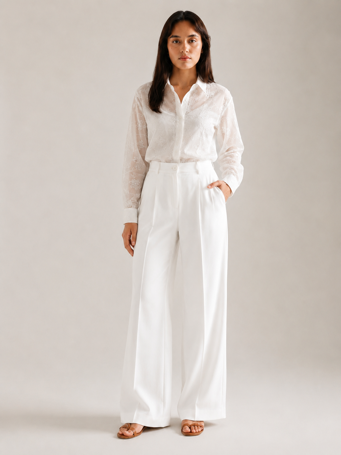 White Embriodered Shirt