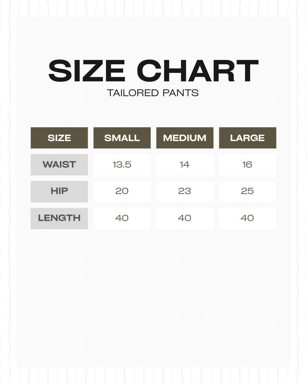 TAILORED WIDE LEG PANT