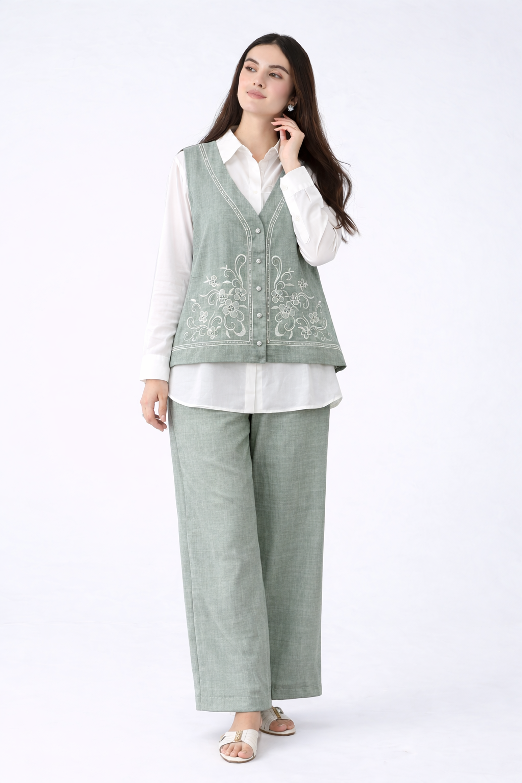 Cotton Stuff 3 Piece Set (Sage Green)