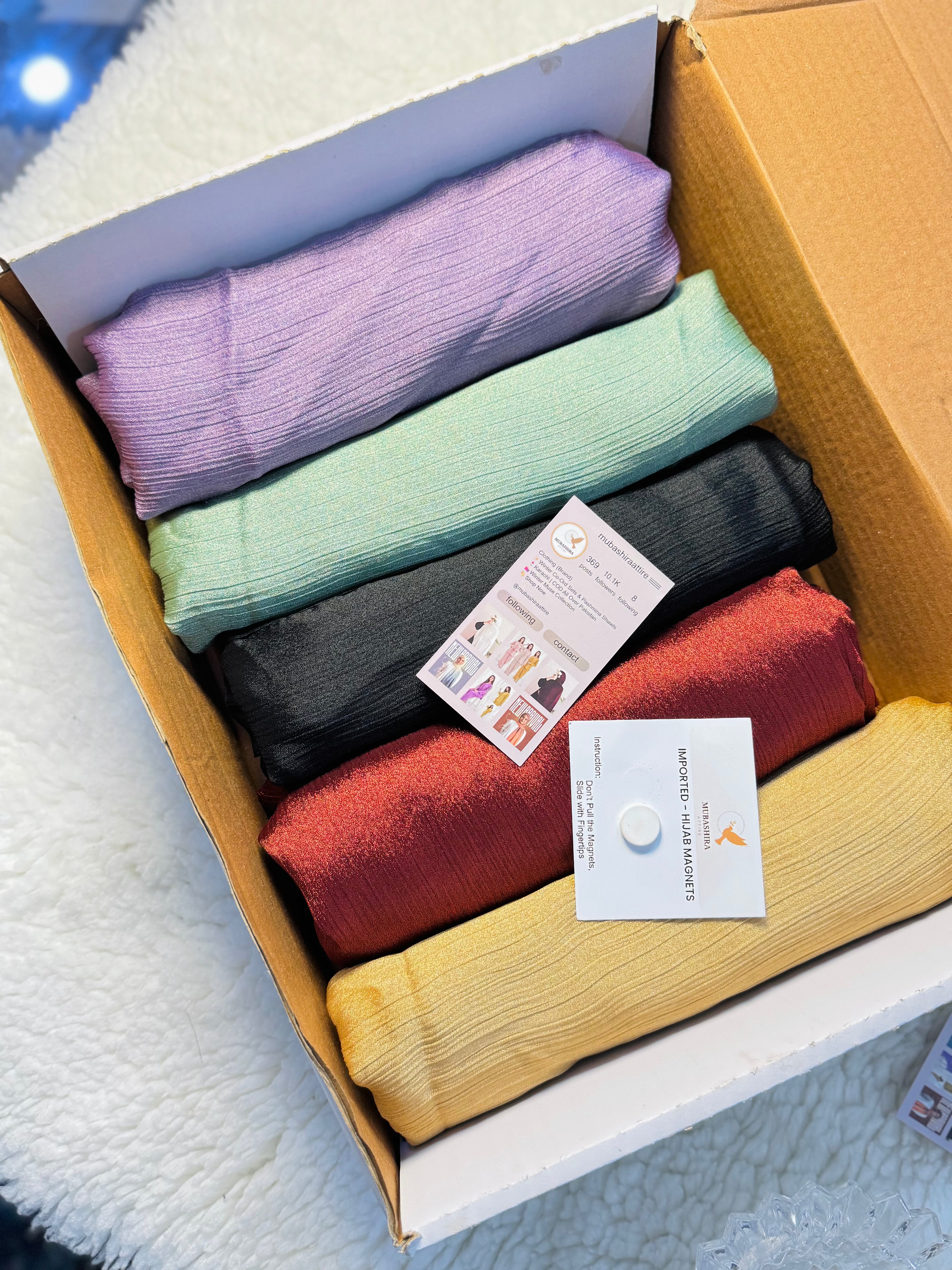 CRINKLE SILK HIJAB BOX