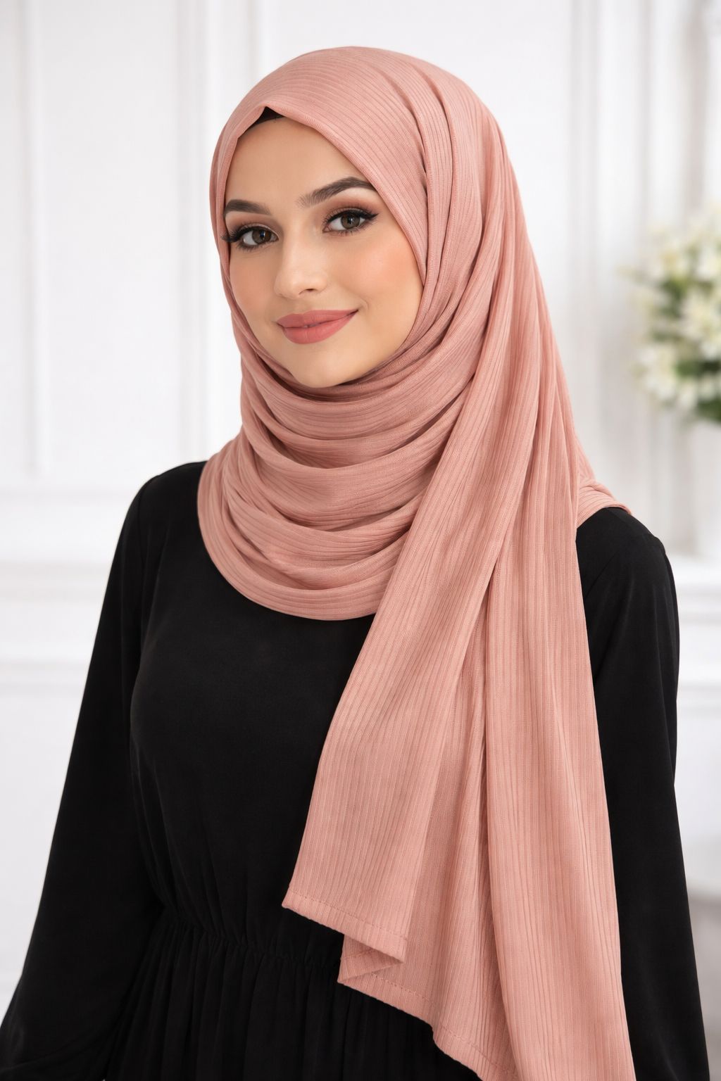 Clocque Ribbed Jersey Hijab - Pink