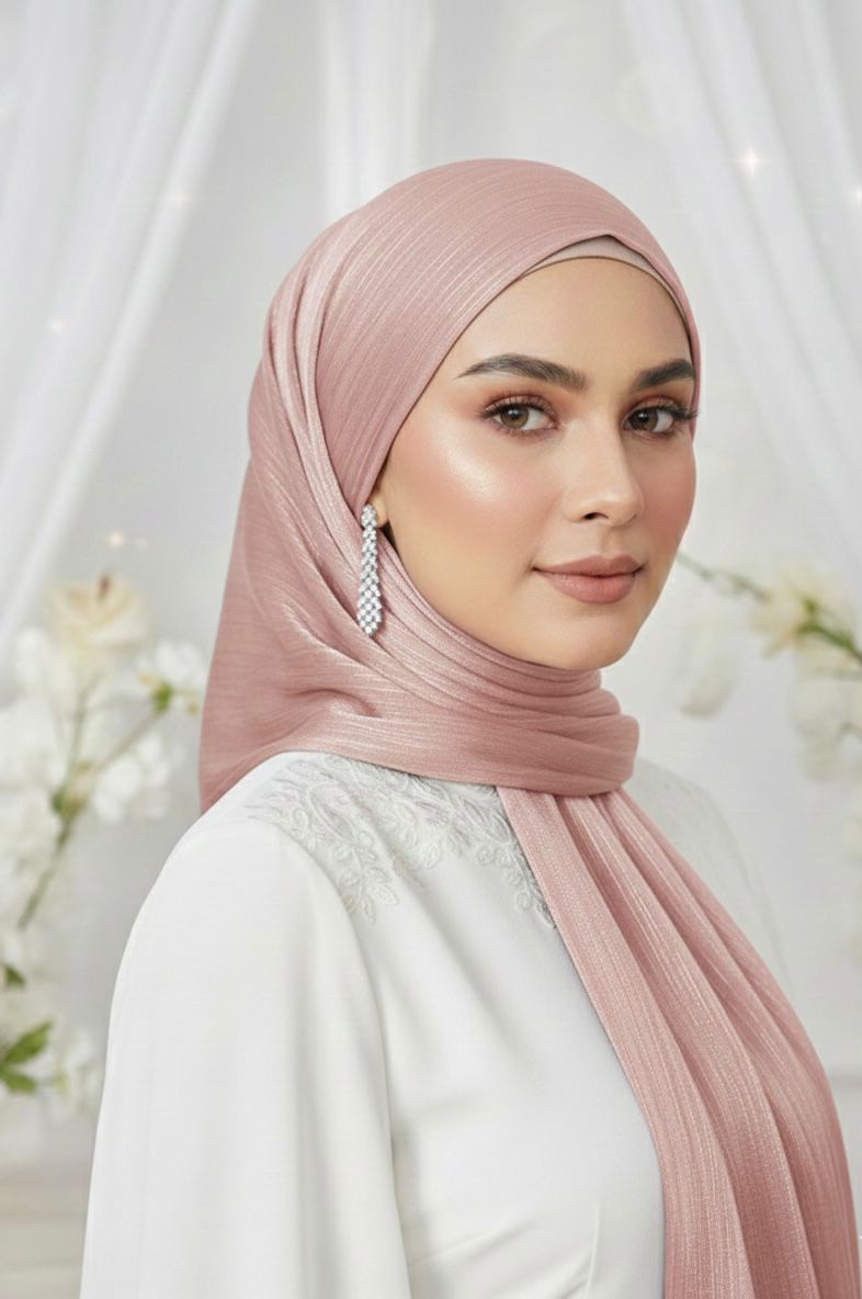 ORGANZA SHIMMER SILK-CORAL PINK