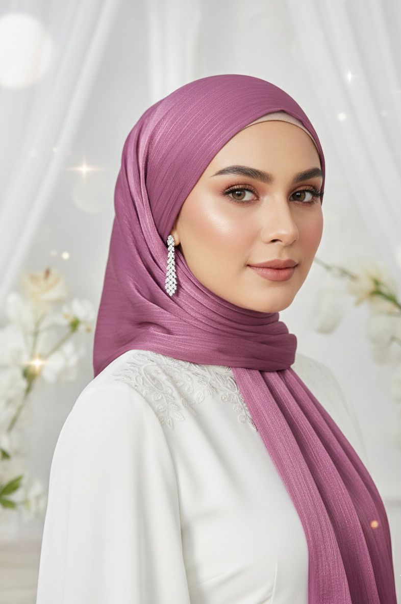 ORGANZA SHIMMER SILK-PLUM PURPLE