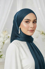 ORGANZA SHIMMER SILK-TEAL BLUE