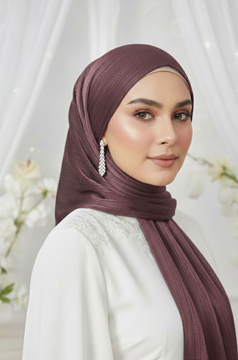 ORGANZA SHIMMER SILK-PURPLE