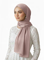Crinkle Silk Hijab - Soft Pink