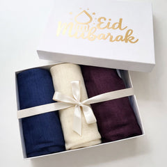Festive Bundle Box – Crinkle Hijab (Sapphire Dune)