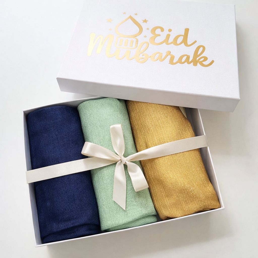 Festive Bundle Box – Crinkle Hijab (Royal Jewel)