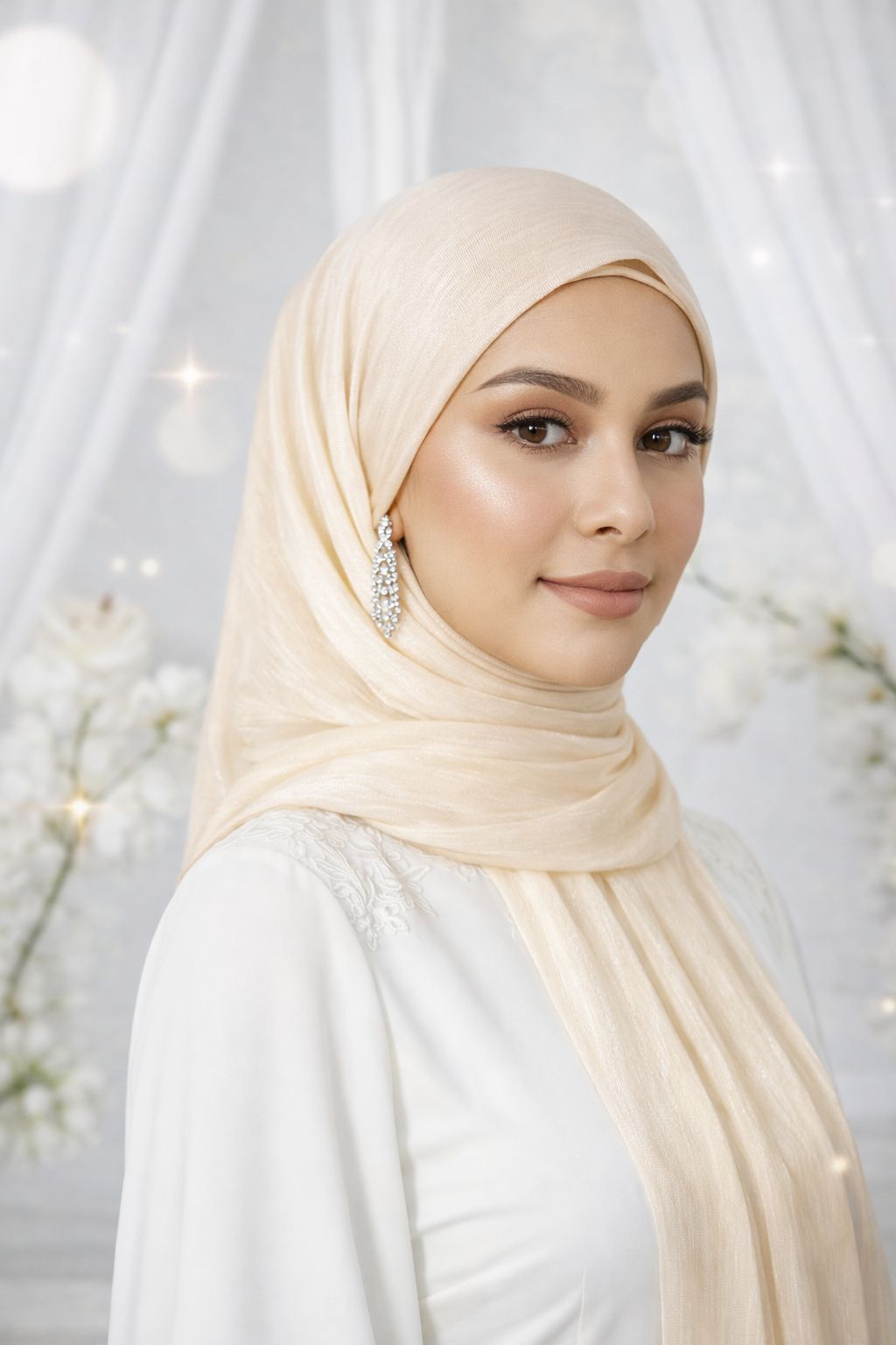 ORGANZA SHIMMER SILK -BEIGE