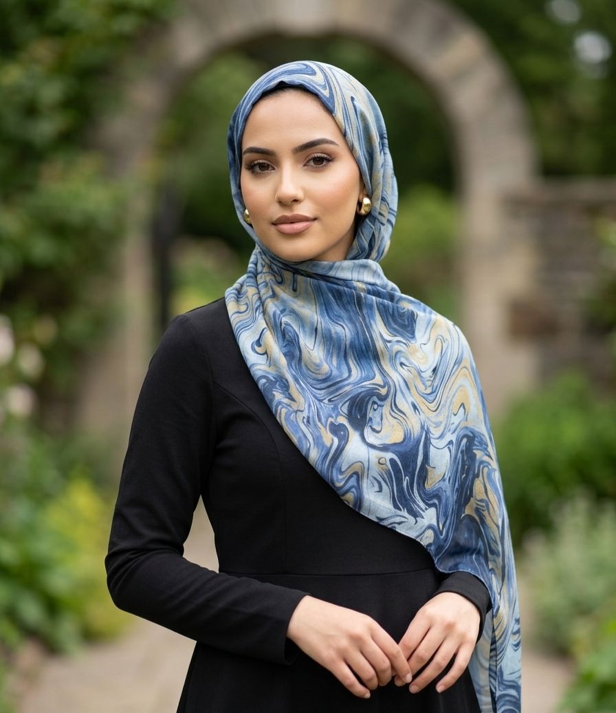 Printed modal hijab